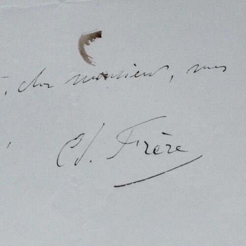 Pierre-Edouard Frère vient de terminer un tableau