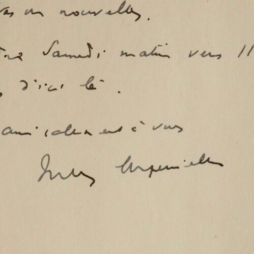 3 lettres de Jules Supervielle sur l'écriture de ses premières oeuvres