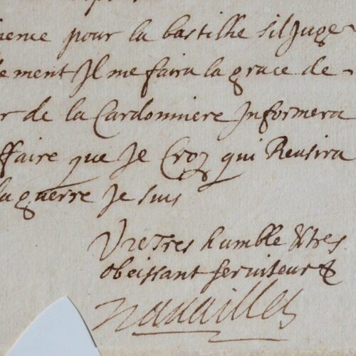 Le maréchal de Navailles offre ses services à Mazarin durant la Fronde