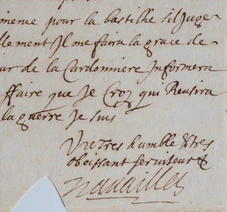 Le maréchal de Navailles offre ses services à Mazarin durant la Fronde