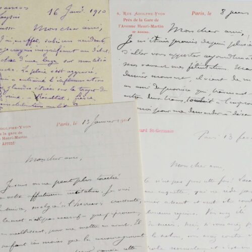 Ensemble de 4 lettres du statisticien et réformateur social Émile Cheysson