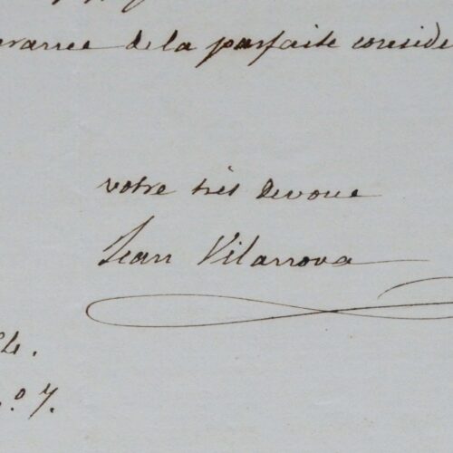 Lettre du paléontologue Juan Vilanova à Is. Geoffroy Saint-Hilaire au sujet de l'Aepyornis