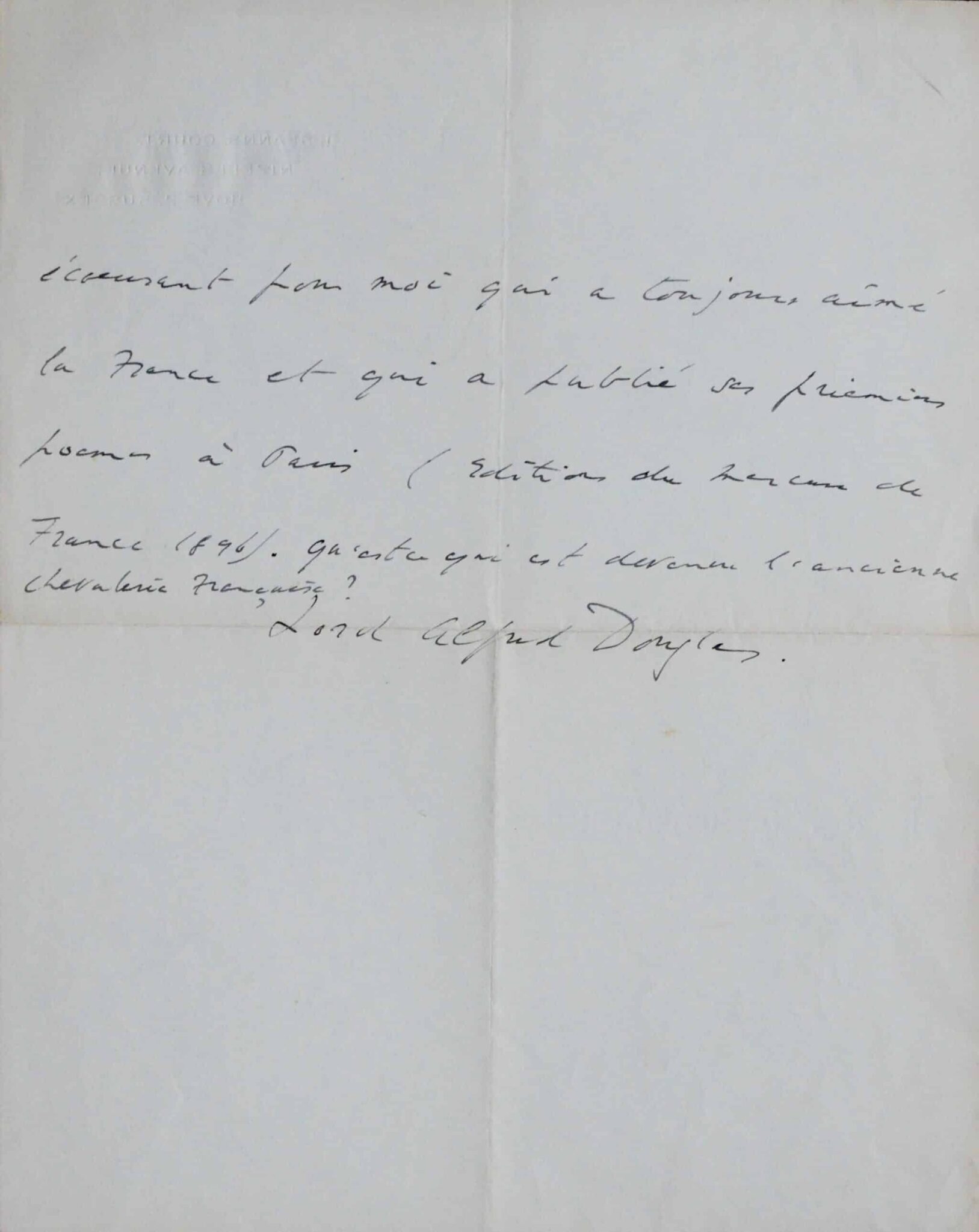 Lord Alfred Douglas défend son honneur face aux calomnies de Maurice Rostand – vue 3 Lord Alfred Douglas défend son honneur face aux calomnies de Maurice Rostand – vue 3