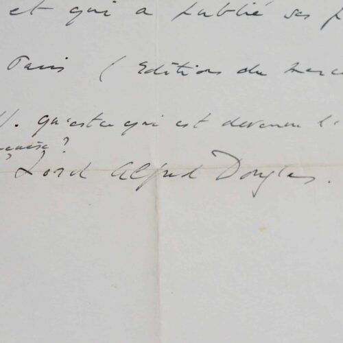 Lord Alfred Douglas défend son honneur face aux calomnies de Maurice Rostand