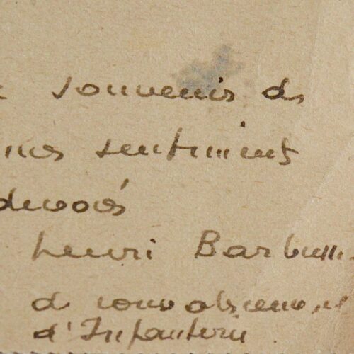 Henri Barbusse annonce la sortie du Feu