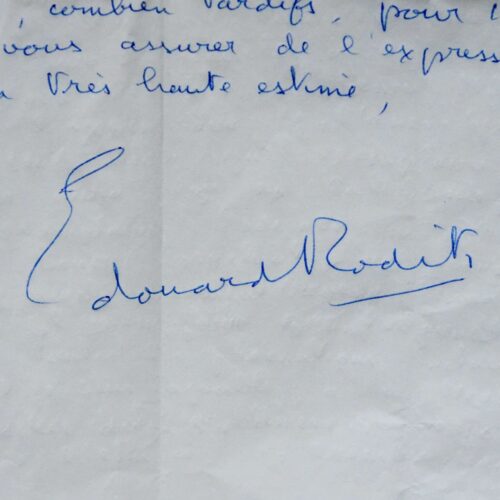 Amusante lettre d'Edouard Roditi, évoquant Henry Miller, Manès Sperber... – vue 2
