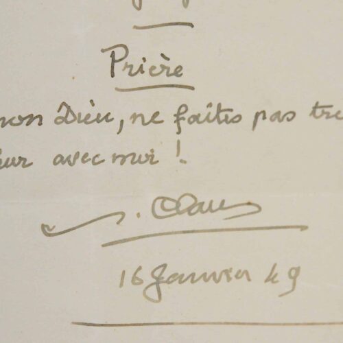 Prière de Paul Claudel : "Ô mon Dieu, ne faites pas trop le supérieur avec moi !"