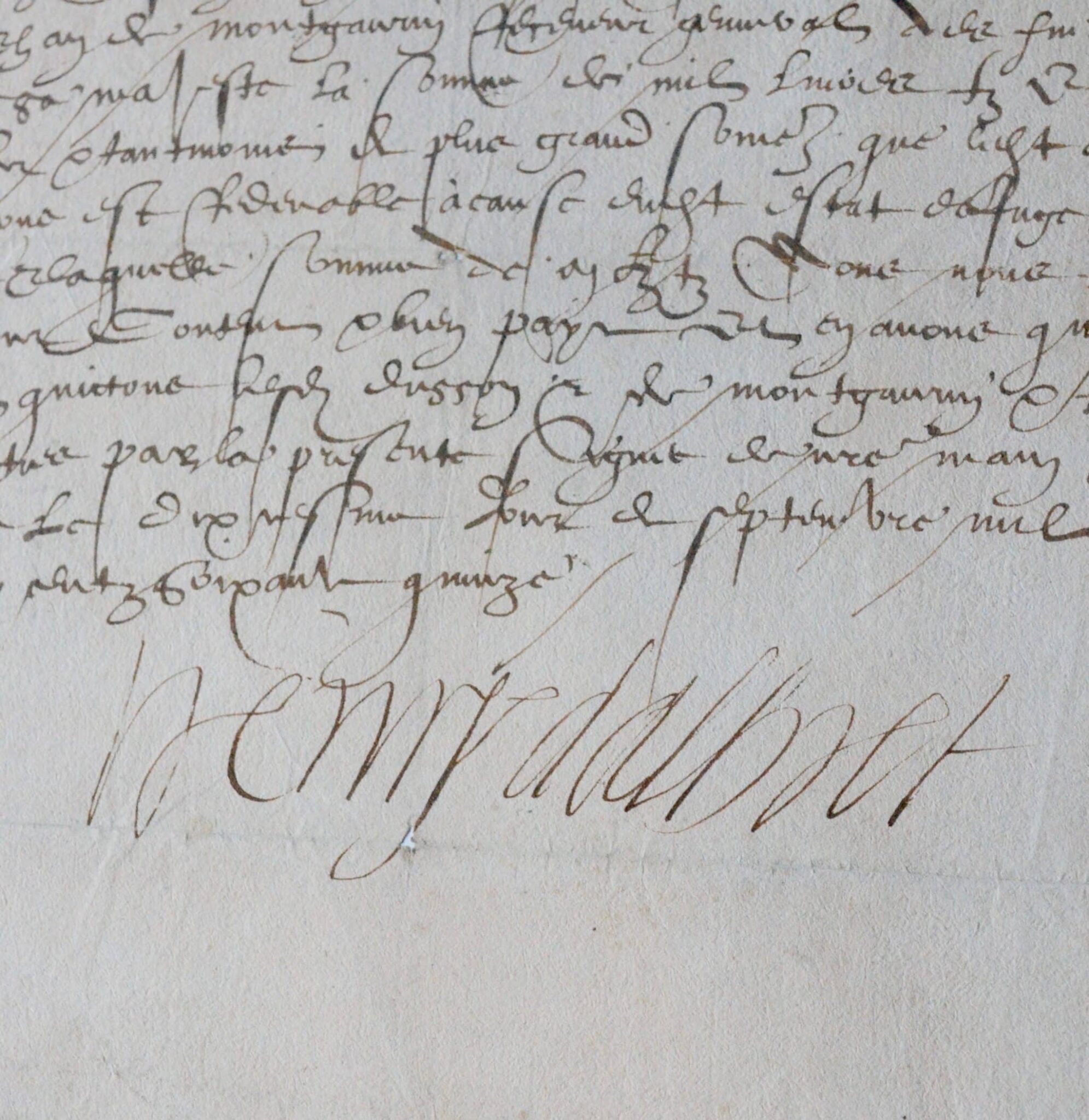 Henri Ier d’Albret reçoit 1000 livres du juge-mage de Foix Henri Ier d'Albret reçoit 1000 livres du juge-mage de Foix