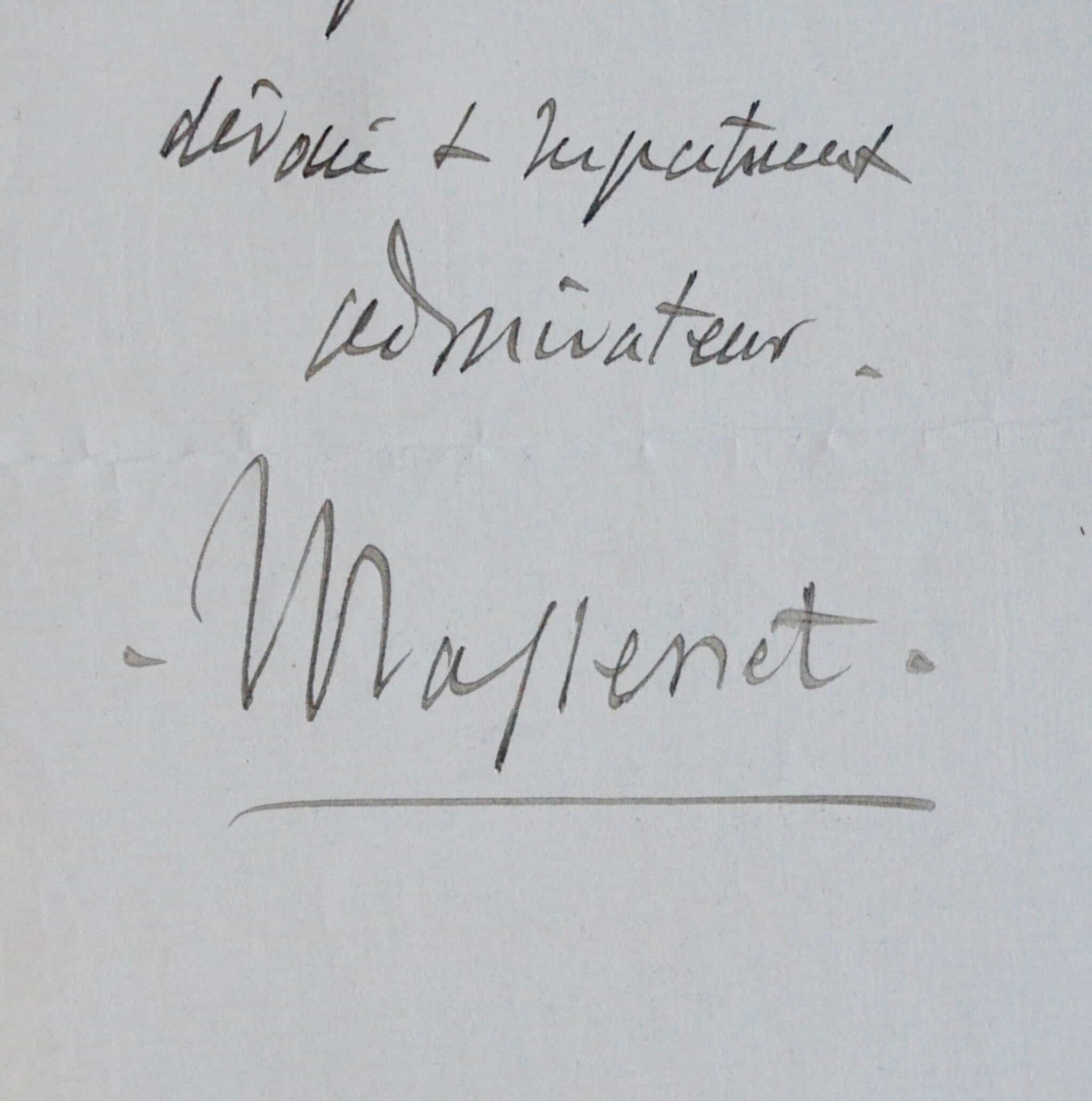 Belle lettre de Massenet, relative à son opéra Werther