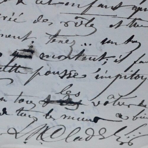 Lettre de Léon Cladel à Alphonse Daudet, à propos de L'Arlésienne et de Baudelaire