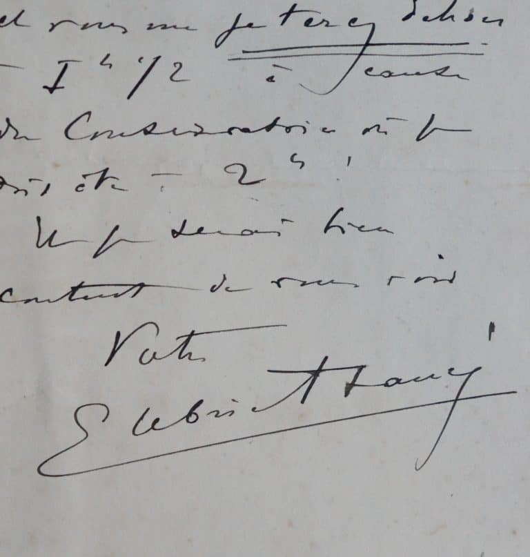 Gabriel Fauré voit un ami et file au Conservatoire