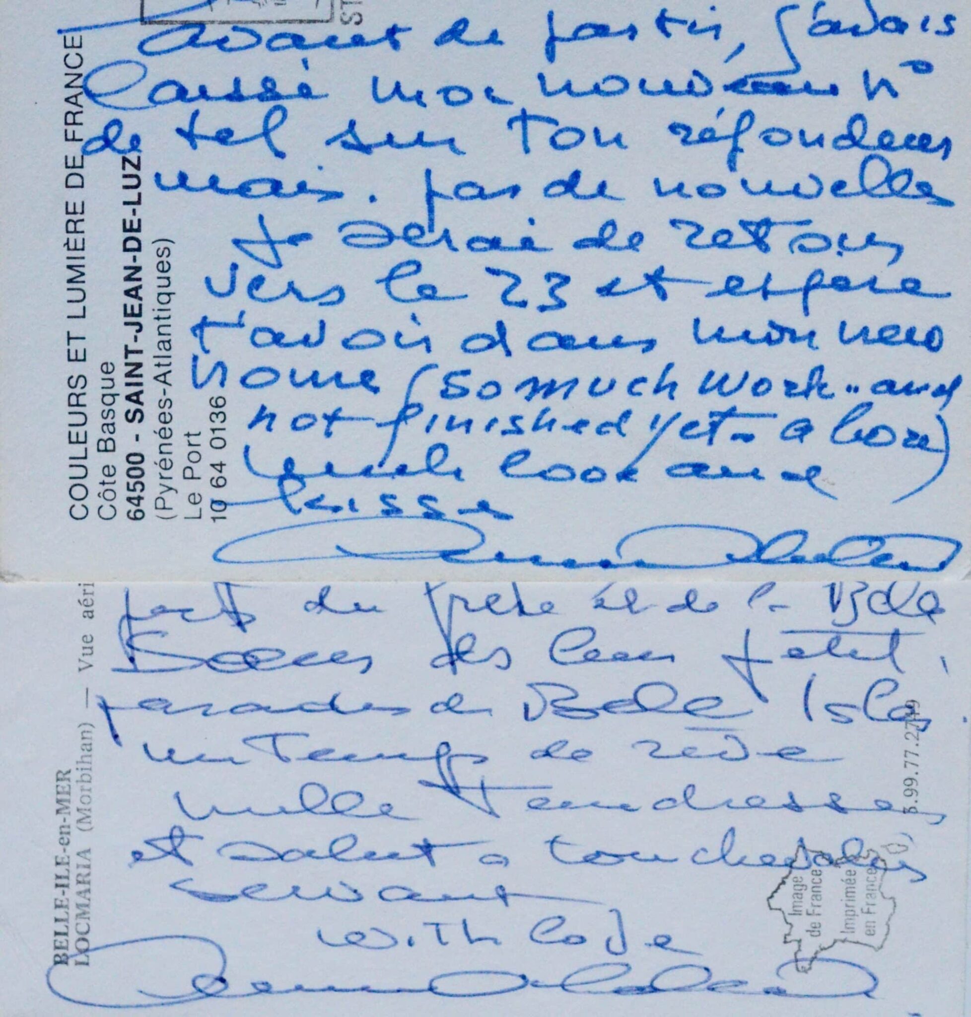 Deux cartes d’Annabella à Simone Simon, deux actrices de l’âge d’or du cinéma