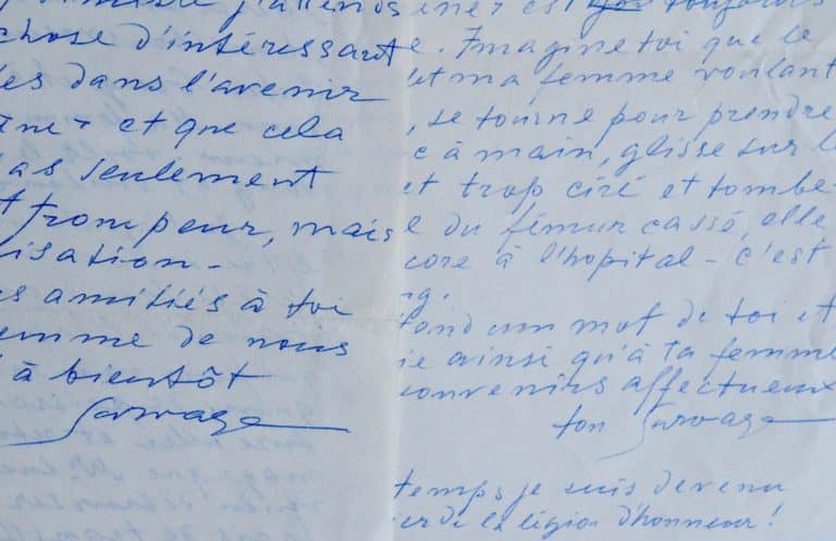 Deux lettres de Léopold Survage, relatives à ses peintures et expositions