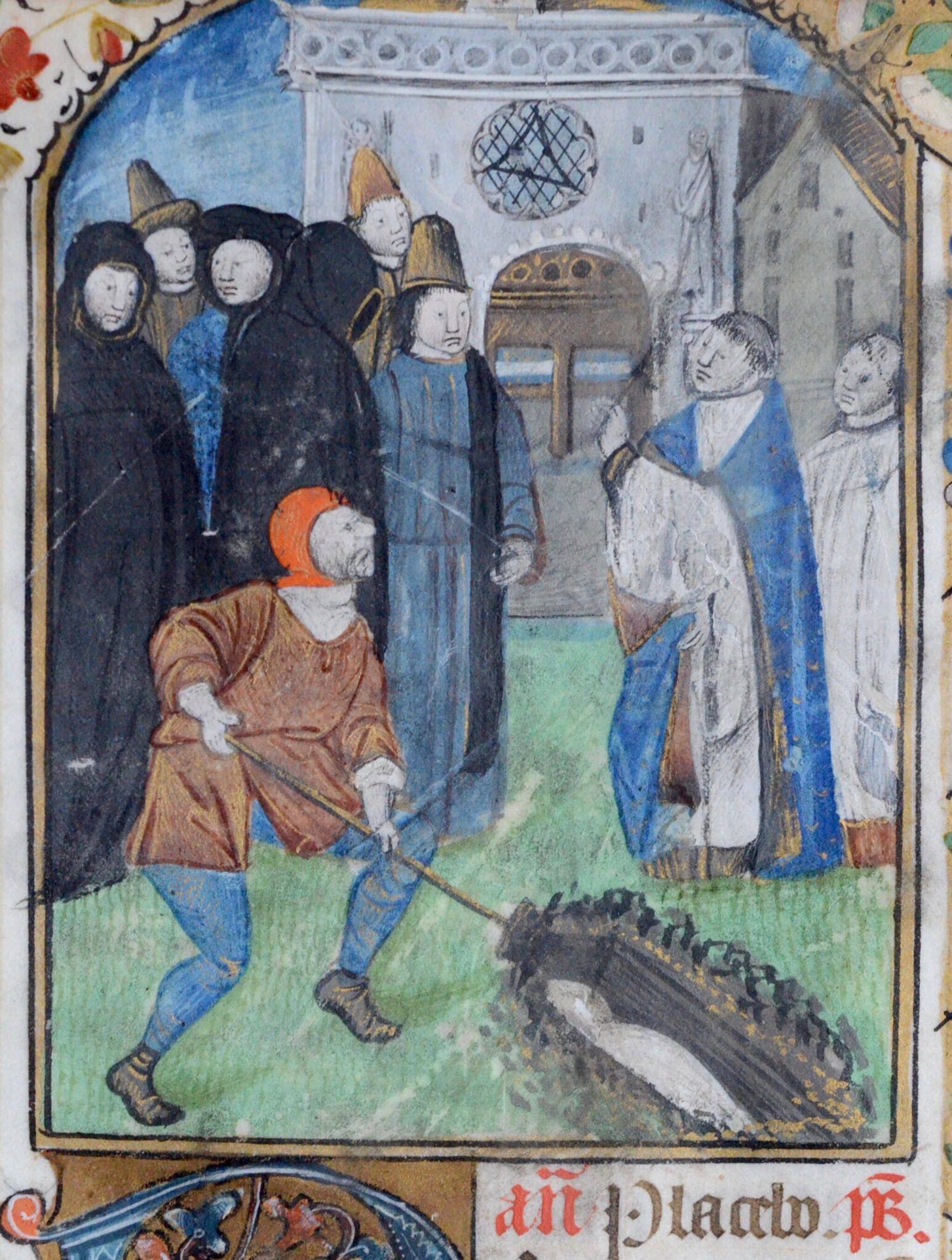 Belle enluminure de l’Office des morts, datant du XVe siècle Belle enluminure de l'Office des morts, datant du XVe siècle