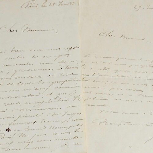 Deux lettres du peintre Benjamin-Constant