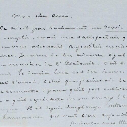 Émouvante lettre d'Eugène Fromentin, candidat malheureux à l'Académie française – vue 2