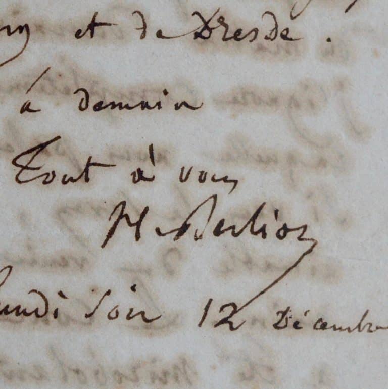 Superbe lettre de Berlioz à Joseph Joachim après un « concert mirobolant »