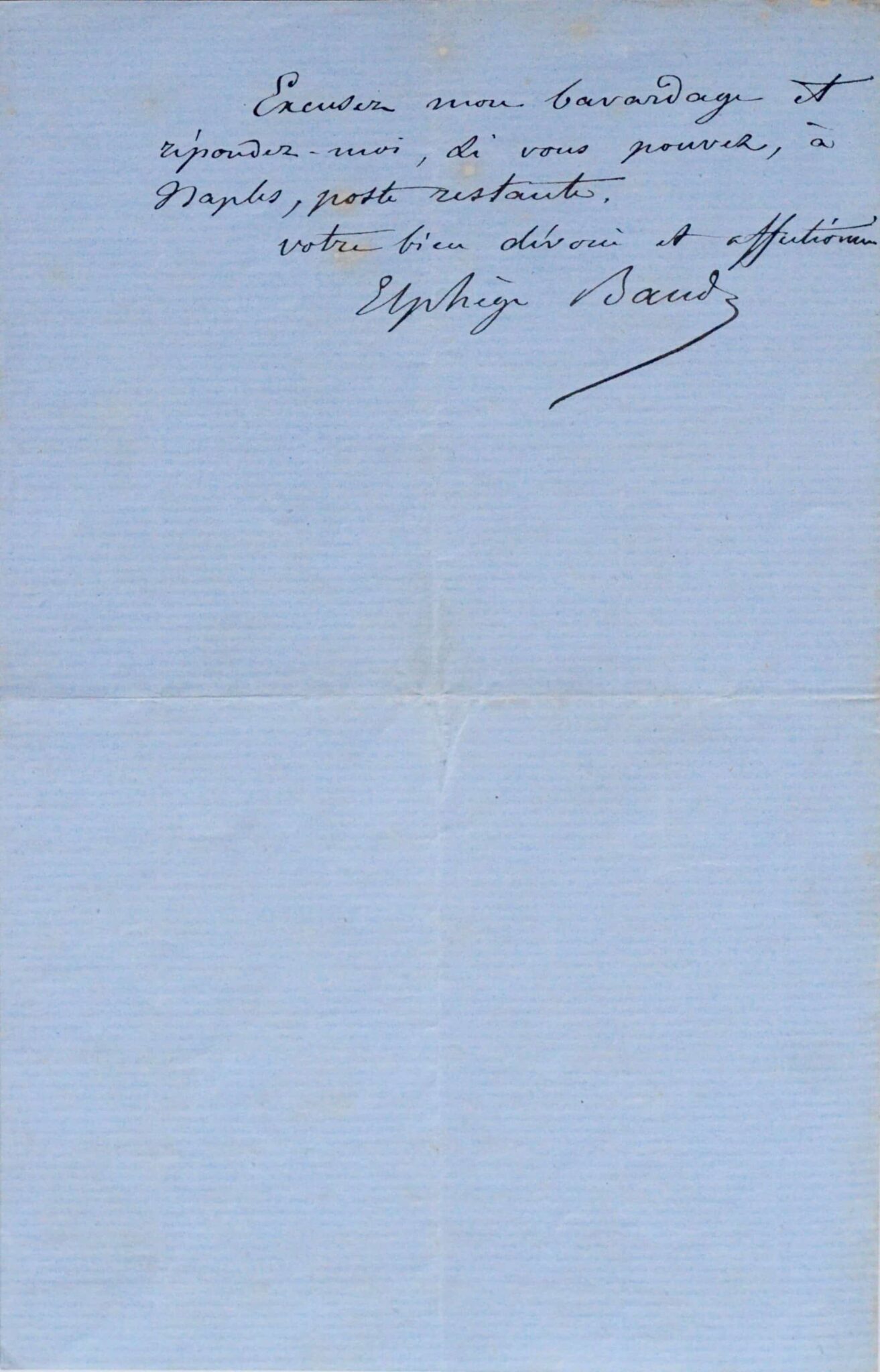 L'ingénieur Elphège Baude part pour l'Italie – vue 4 L'ingénieur Elphège Baude part pour l'Italie – vue 4