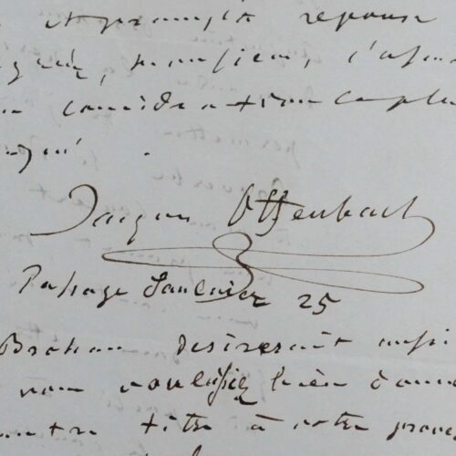 Jacques Offenbach souhaite intégrer une pièce de Feuillet lors de son prochain concert