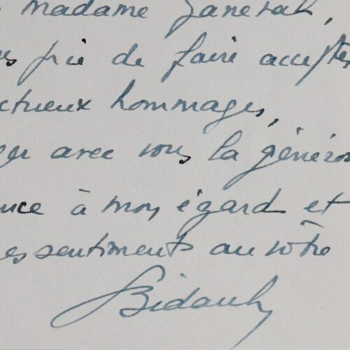 Georges Bidault évoque la promotion de Ganeval et de Lattre de Tassigny mourant