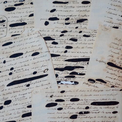 Précieux manuscrit fragmentaire de l'ouvrage de Lacépède : Les âges de la nature