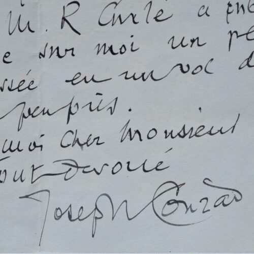 Joseph Conrad évoque Typhon et sa traduction par Gide