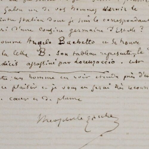 Théophile Gautier wants to have a painting by Bachetto exhibited at the Salon varnished