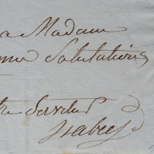 Intéressante lettre du peintre Jean-Baptiste Isabey, à son lithographe Charles Motte