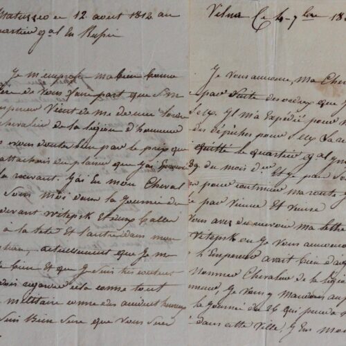 Deux lettres du baron d'Arlincourt durant la campagne de Russie