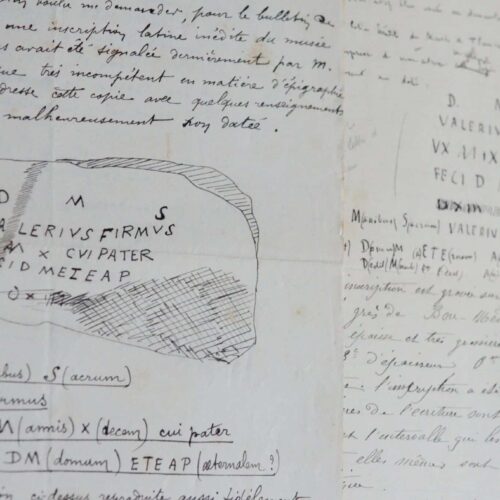 Alfred Bel décrit la découverte d'une inscription latine en Algérie