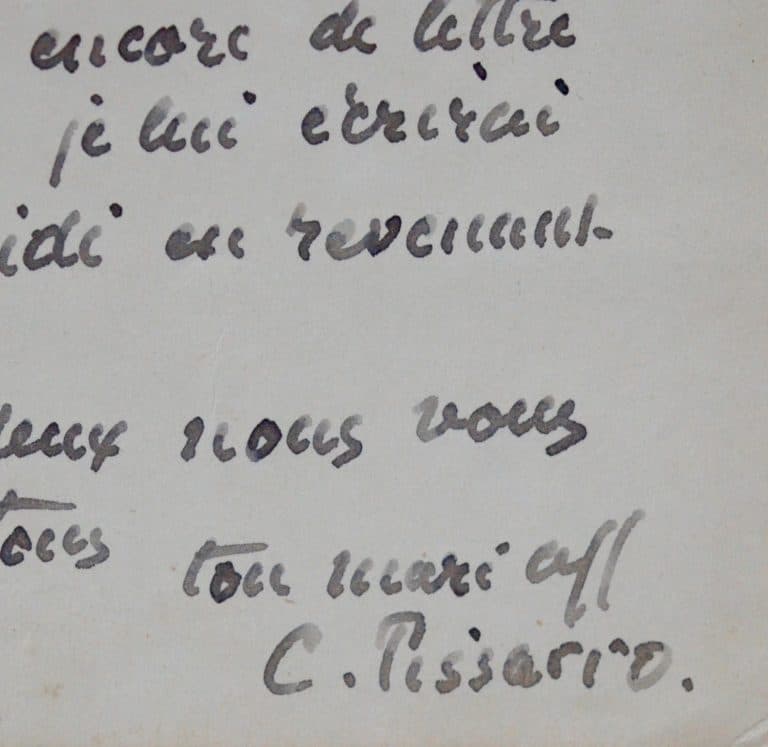 Camille Pissarro « travaillotte » et évoque Théo Van Rysselberghe et Émile Verhaeren