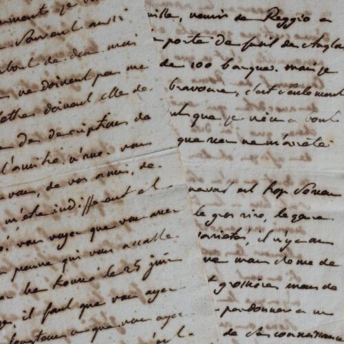 Longue lettre d'Aubin Louis Millin de Grandmaison, écrite de Naples en 1812