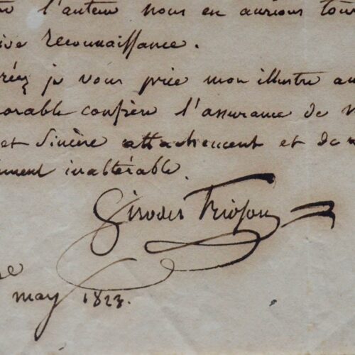 Girodet-Trioson recommande les travaux scientifiques d'Antoine César Becquerel