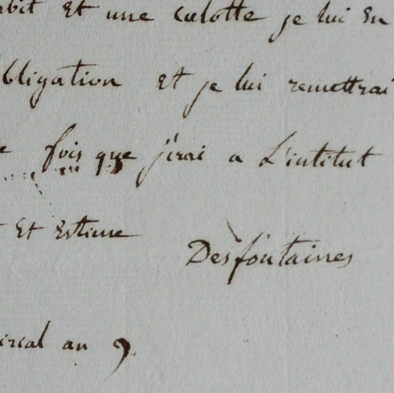 Le botaniste René Louiche Desfontaines ordonne la confection d&rsquo;un vêtement.