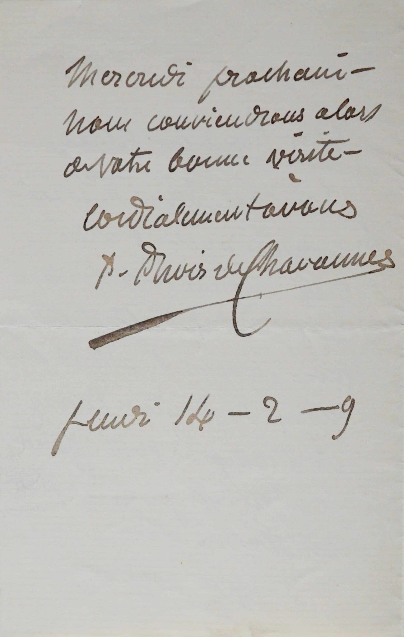 Puvis de Chavannes offre son ordonnance médicale à un ami – vue 3 Puvis de Chavannes offre son ordonnance médicale à un ami – vue 3