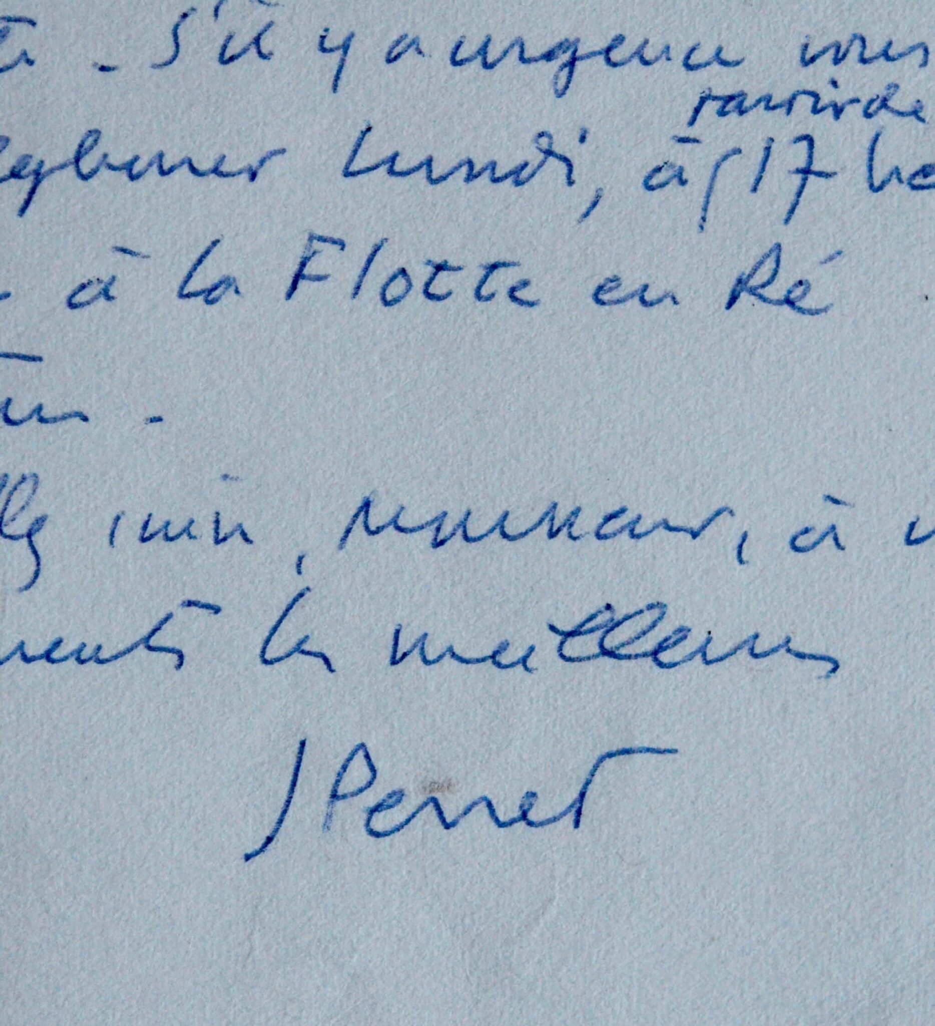 Jacques Perret demande des précisions avant d’envoyer son texte