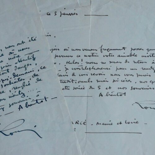 Ensemble de deux lettres de Romi
