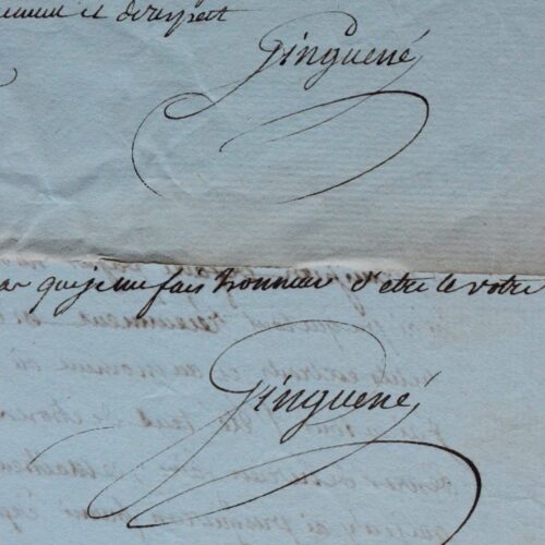 Deux charmantes lettres de Ginguené à la Princesse de Salm-Dyck