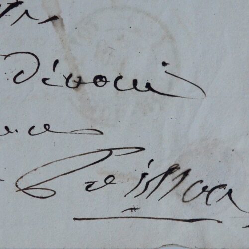 Lettre du mathématicien Siméon-Denis Poisson