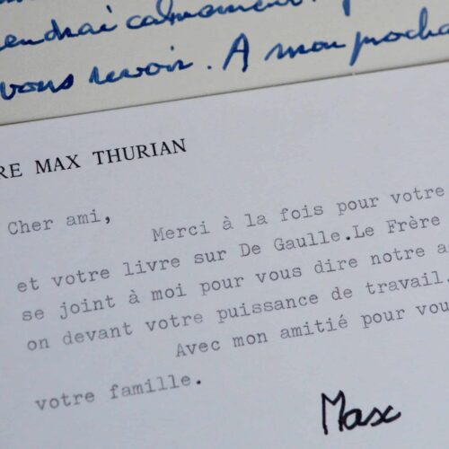 Deux lettres de Max Thurian de la communauté de Taizé