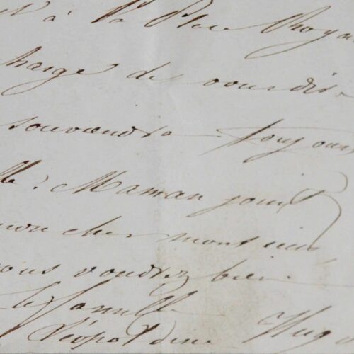 Très rare lettre de Léopoldine Hugo