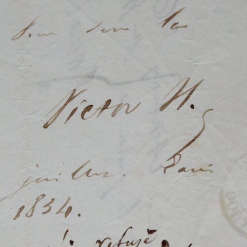 Très longue lettre de 7 pages de Victor Hugo pour faire libérer son ami Antony Thouret