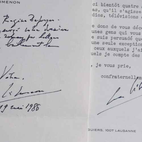 Georges Simenon ne reçoit plus aucun médias depuis quatre ans