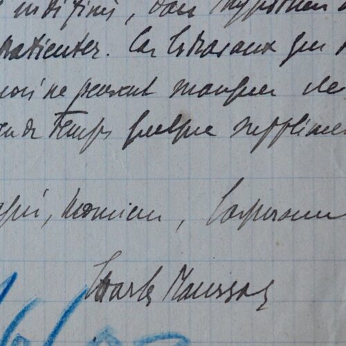 Charles Maurras, endetté, énumère ses difficultés et évoque ses travaux à venir