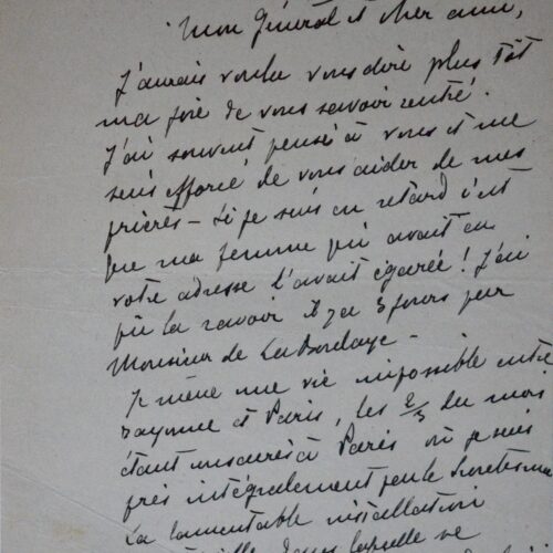 Lettre du général Joseph Lafont, chef du Scoutisme Français – vue 2