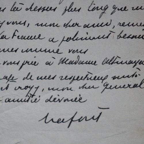 Lettre du général Joseph Lafont, chef du Scoutisme Français