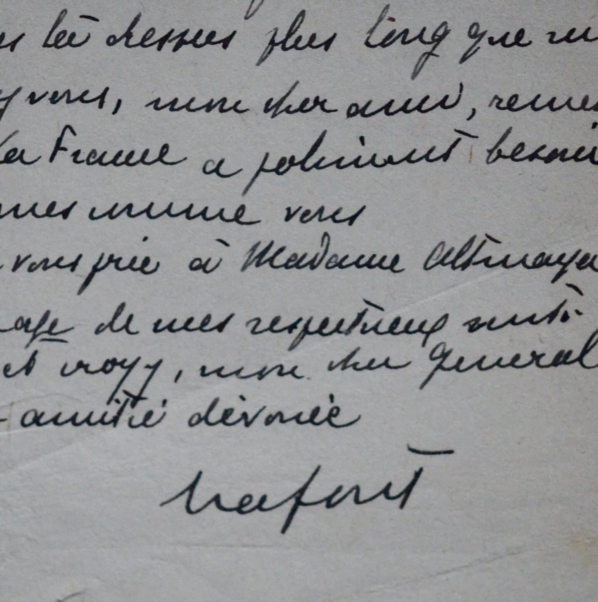 Lettre du général Joseph Lafont, chef du Scoutisme Français Lettre du général Joseph Lafont, chef du Scoutisme Français