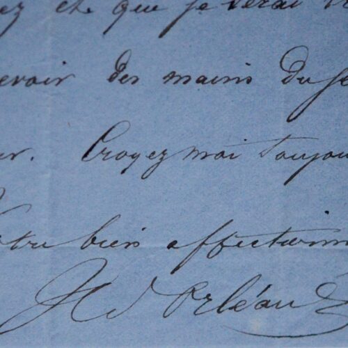 Lettre du duc d'Aumale, relative à la bibliophilie