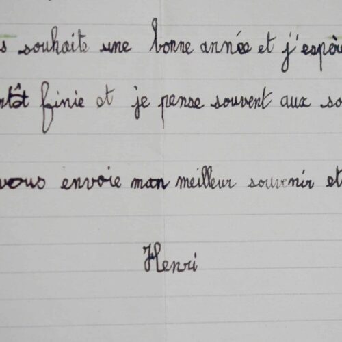 Lettre du comte de Paris, âgé de 7 ans, en exil au Brésil, au début de la Seconde guerre mondiale