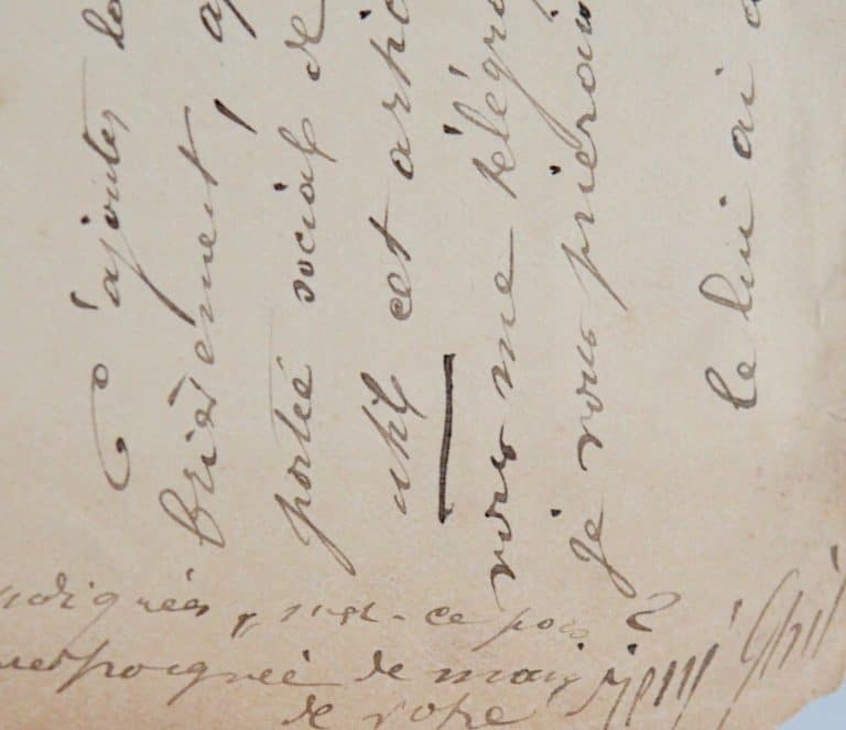 Belle lettre de René Ghil développant sa conception de l&rsquo;instrumentation verbale
